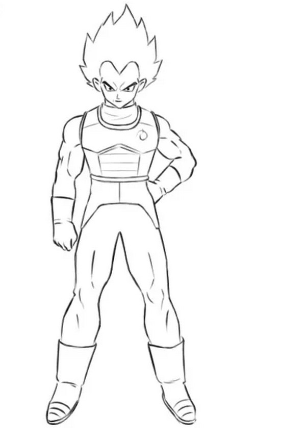 Vegeta Drawing Easy