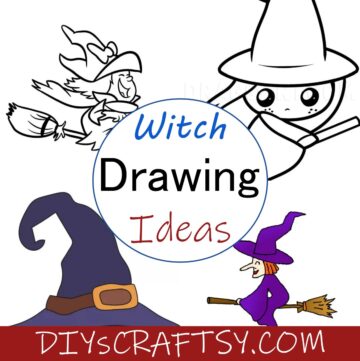 20 Witch Drawing Ideas For Halloween Decor
