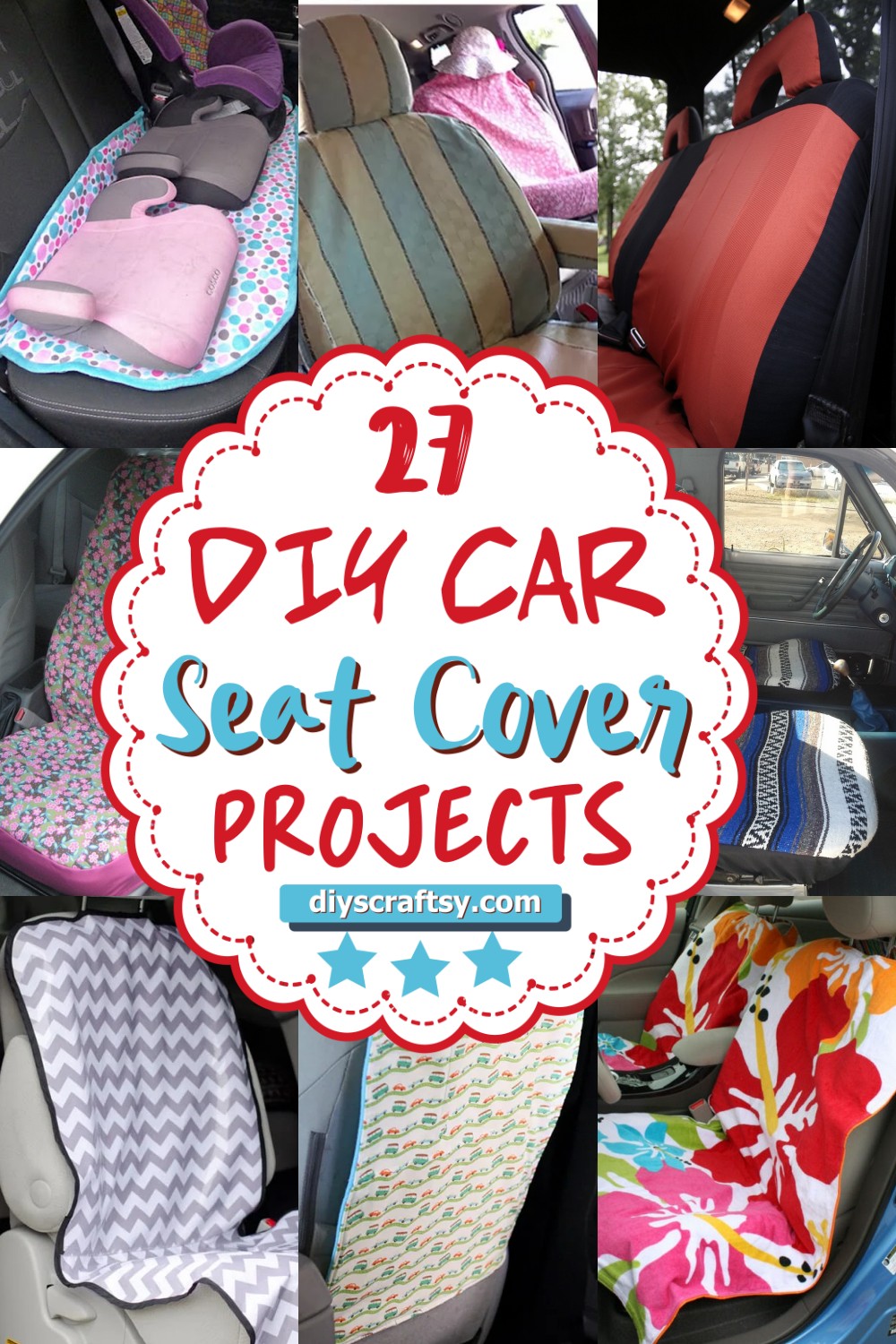 27 DIY Car Seat Cover Projects