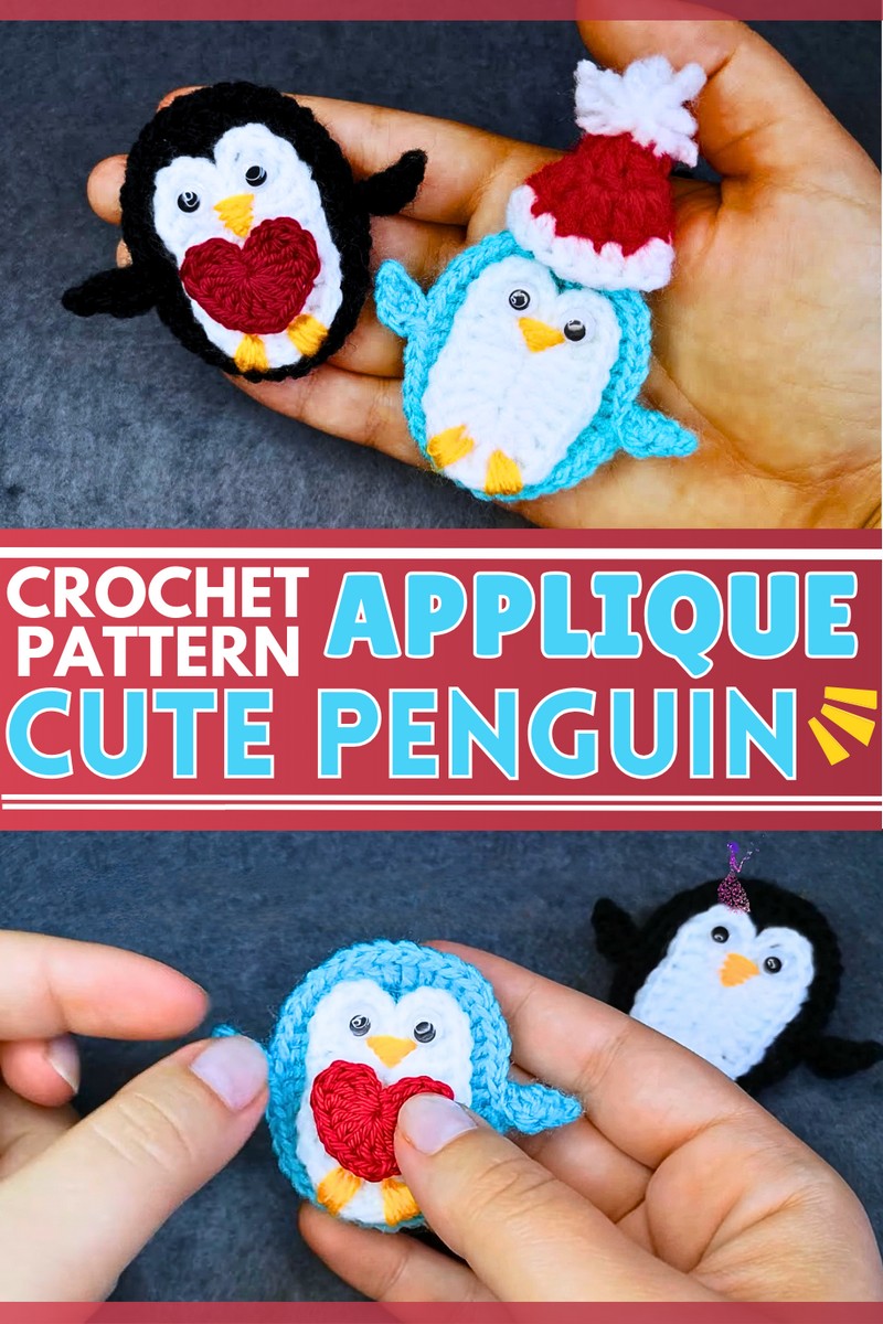 Crochet Penguin Applique