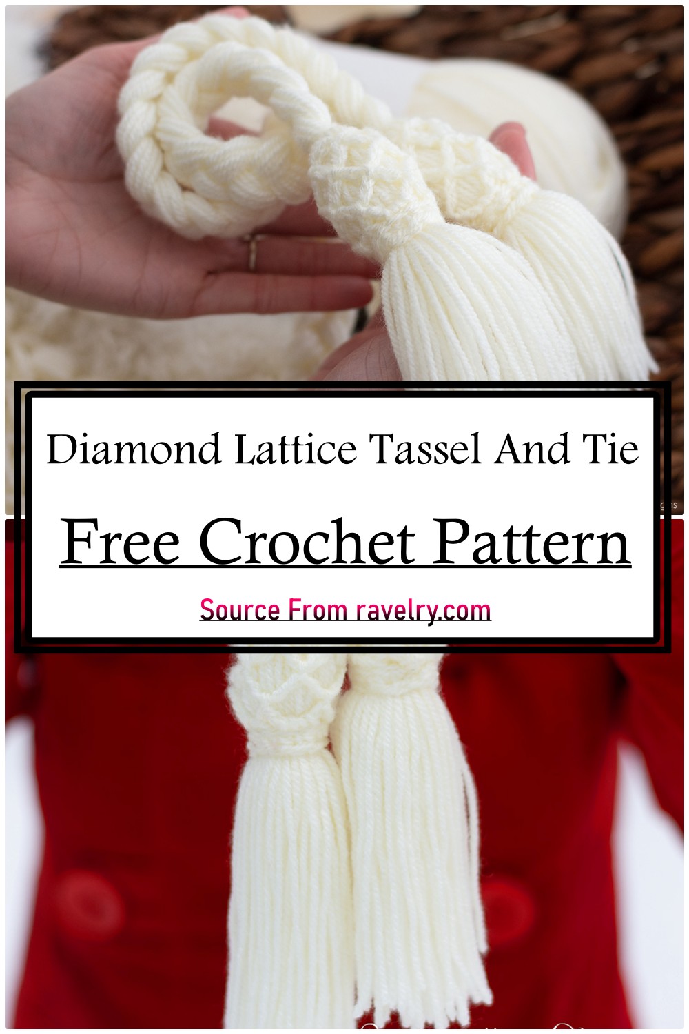 Diamond Lattice Tassel And Tie