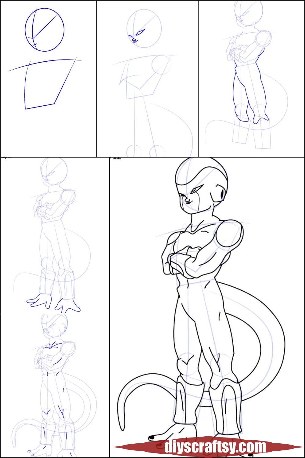 Draw Frieza From Dragon Ball Z