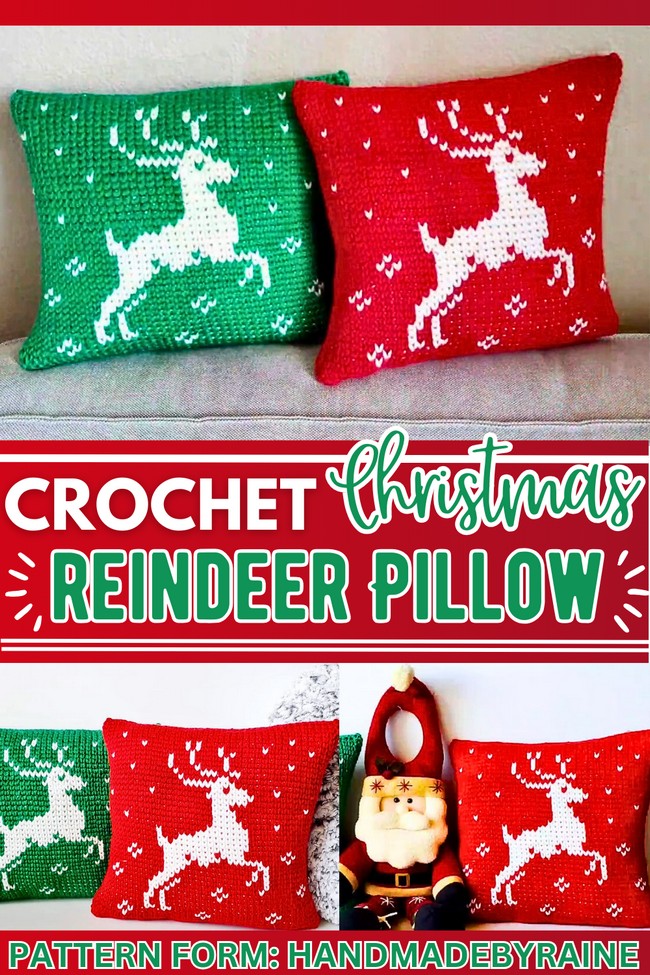 How to crochet Reindeer Pillow