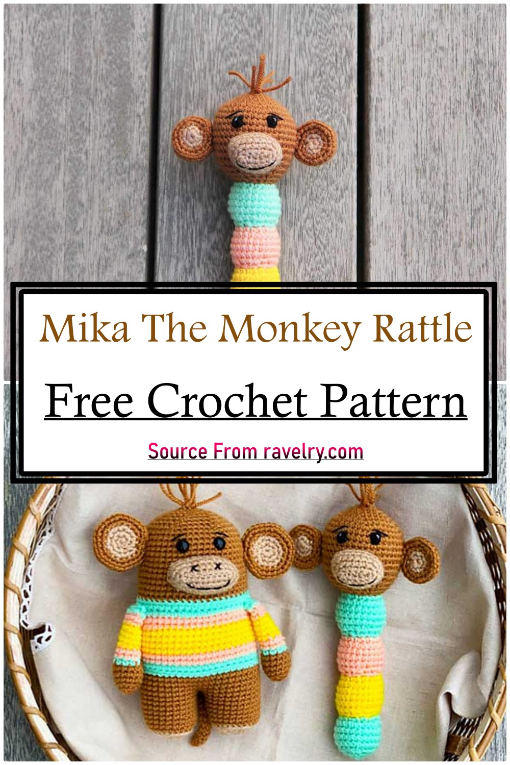 Mika The Monkey Rattle