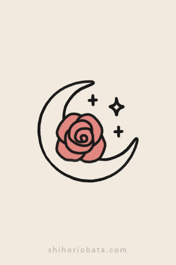 Moon and Rose