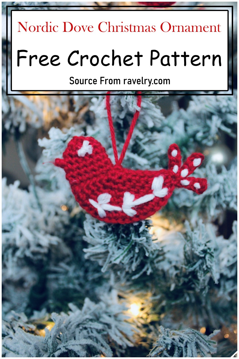 Nordic Dove Christmas Ornament
