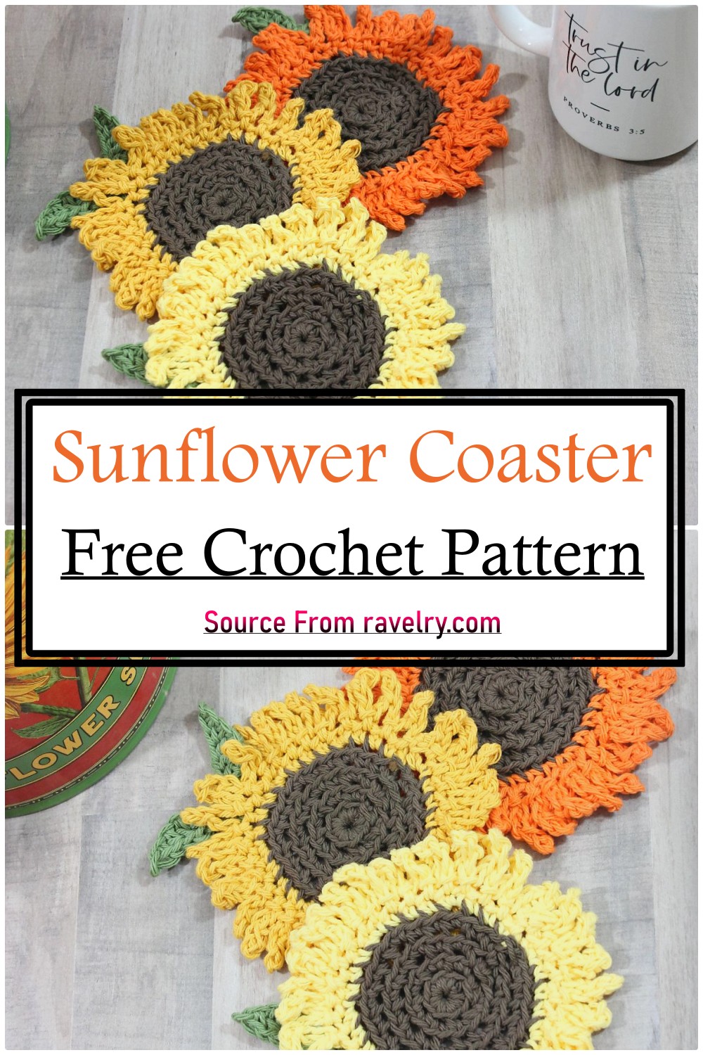Sunflower Coaster