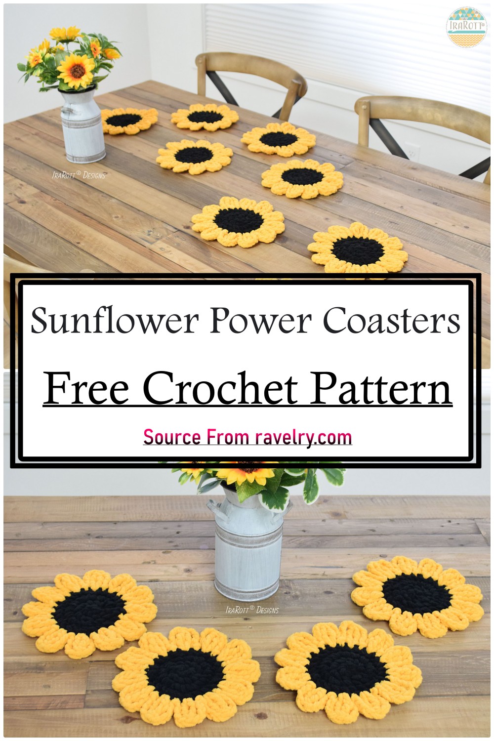 Sunflower Power Coasters
