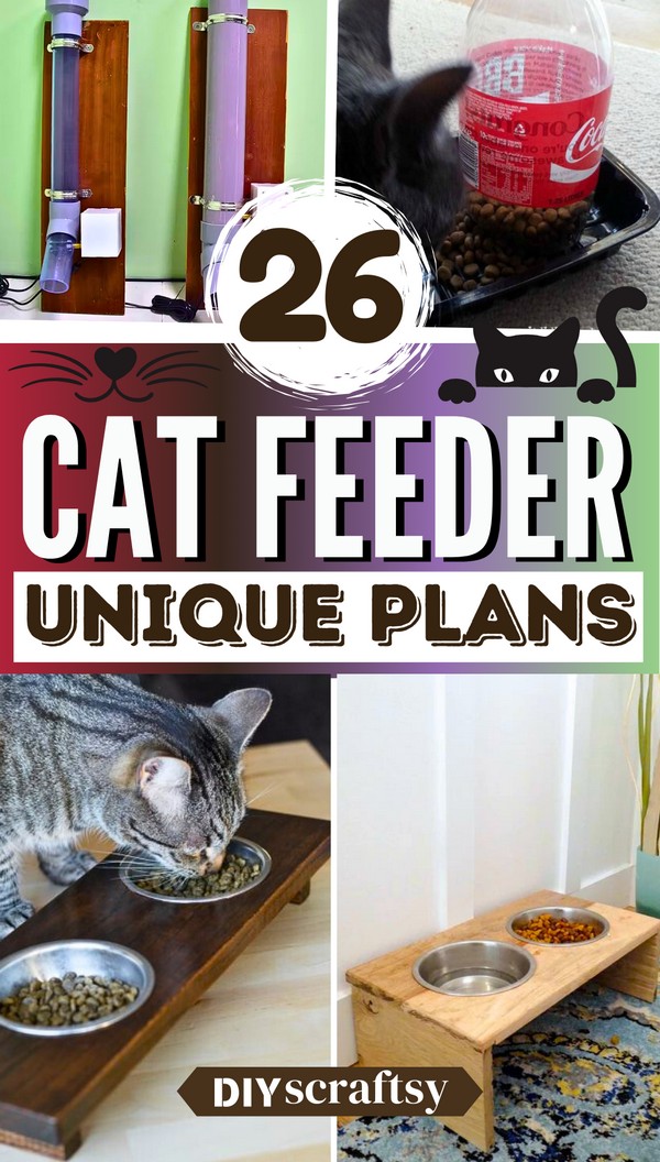 26 DIY Cat Feeder Plans - Easy Food Dispenser Ideas