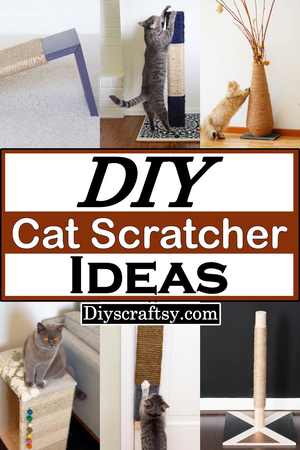 29 DIY Cat Scratcher Ideas For Feline Friends DIYsCraftsy