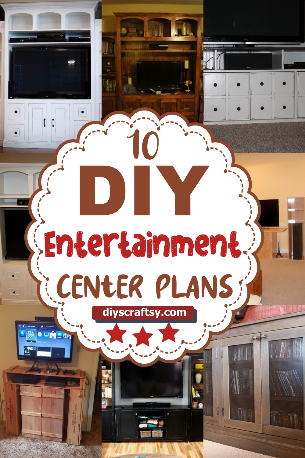 10 DIY Entertainment Center Plans For Living Rooms