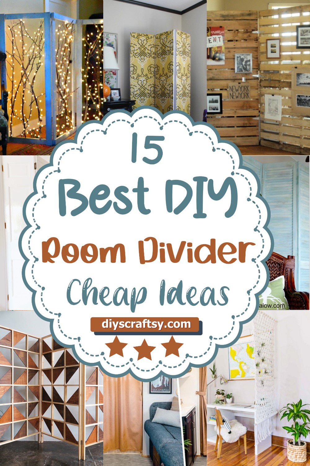 15 DIY Room Divider Ideas Cheap - DIYsCraftsy