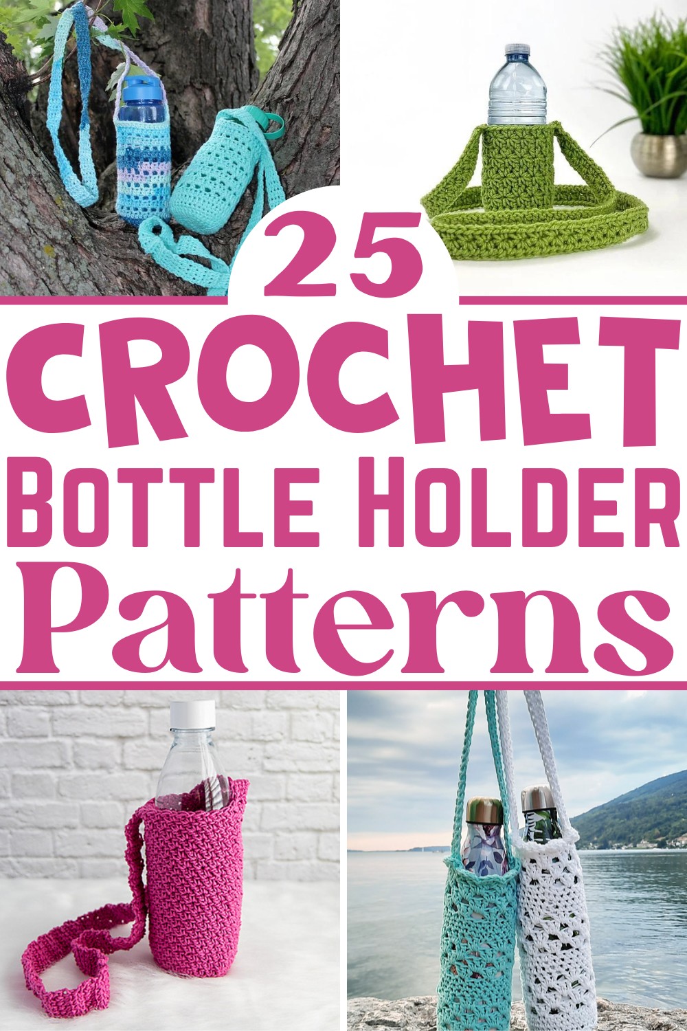 25 Free Crochet Bottle Holder Patterns