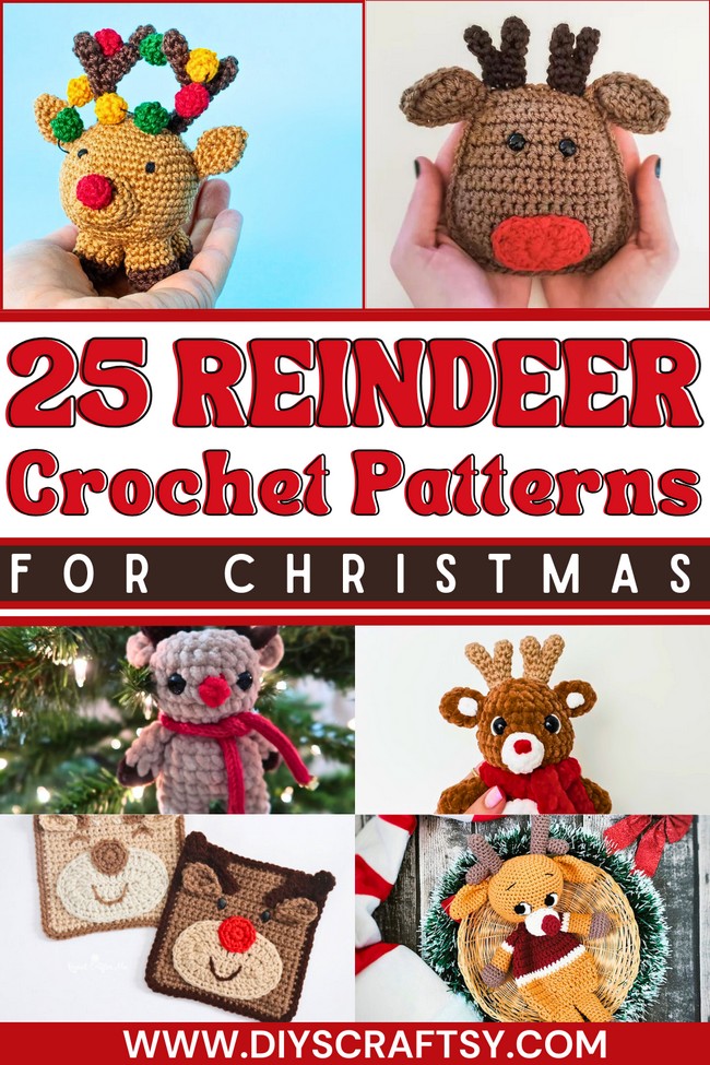 25 Free Crochet Reindeer Patterns