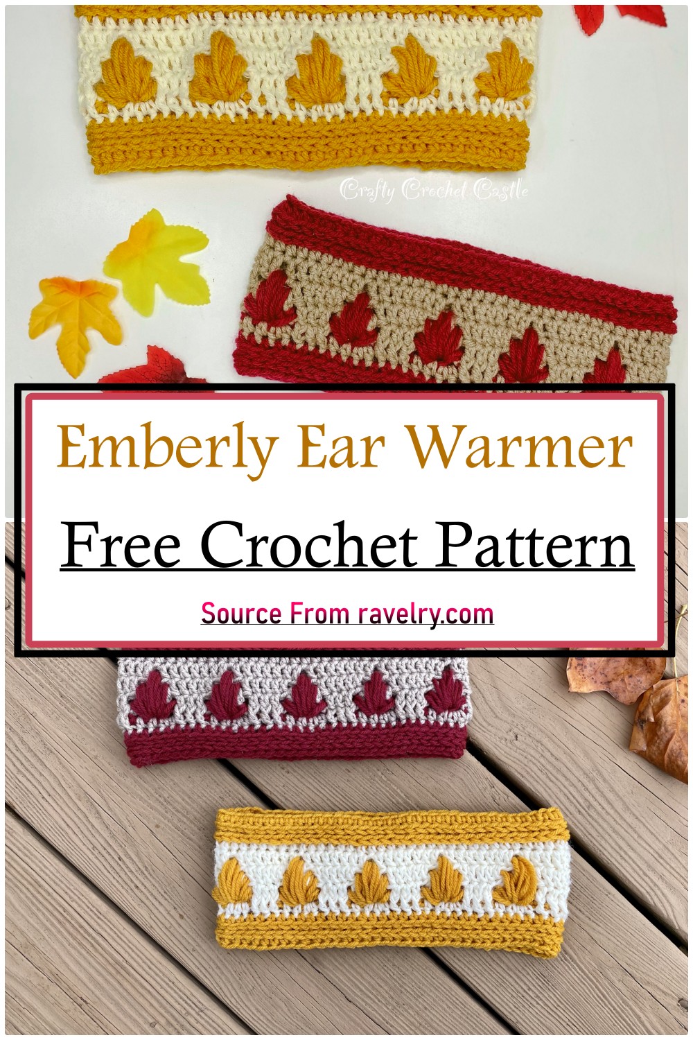 Falling Leaves Ear Warmers