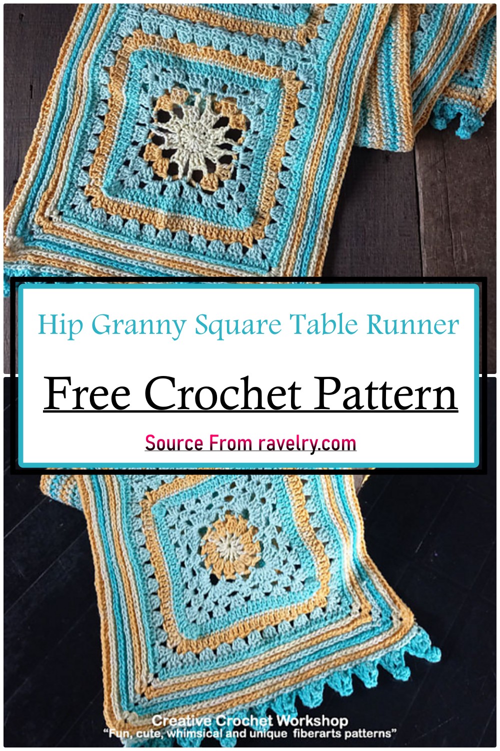 Hip Granny Square Table Runner