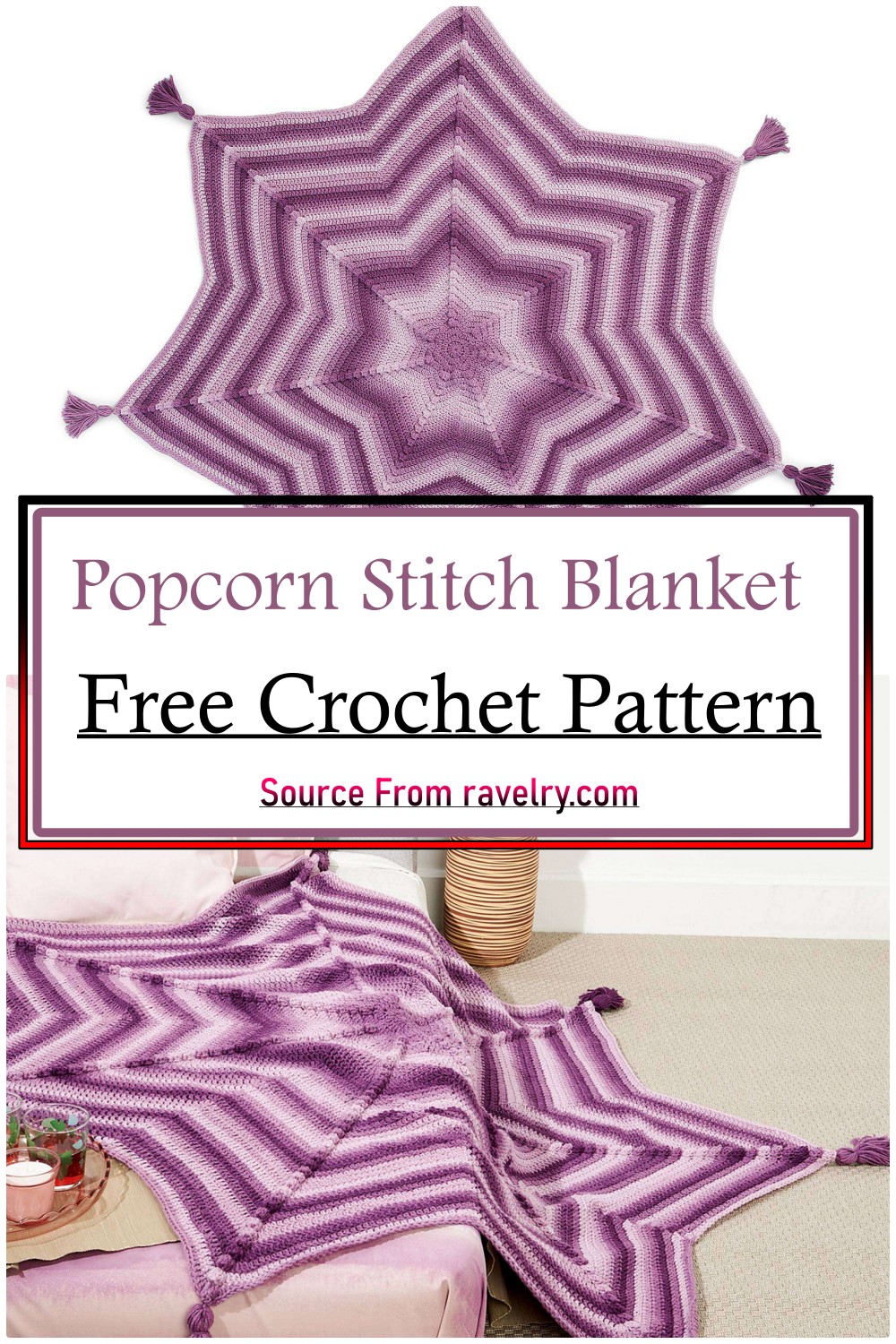 Popcorn Stitch Blanket