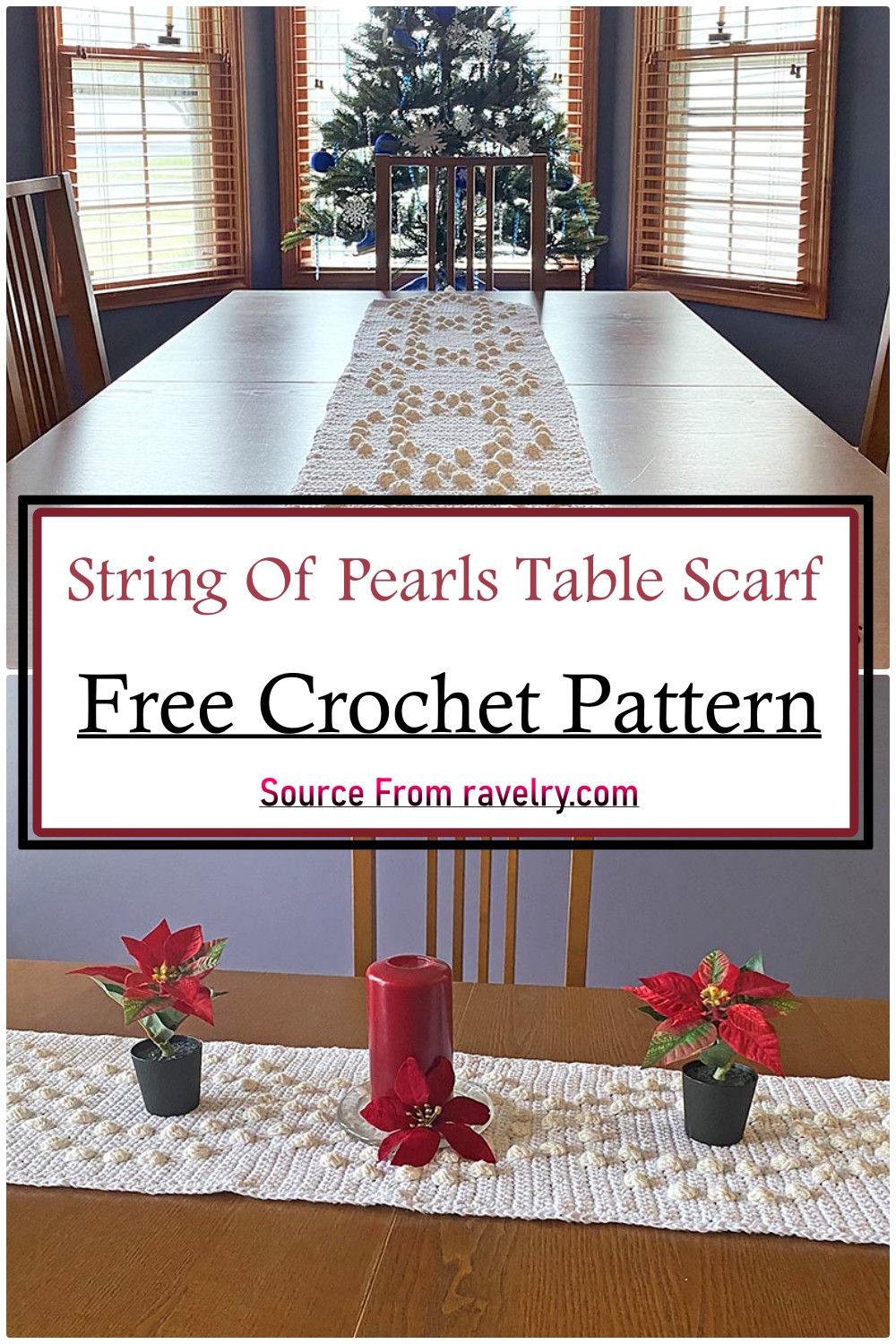 String Of Pearls Table Scarf