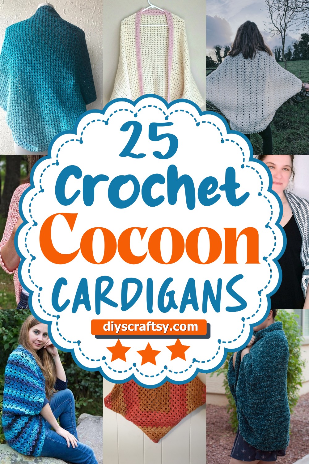 25 Crochet Cocoon Cardigan Patterns