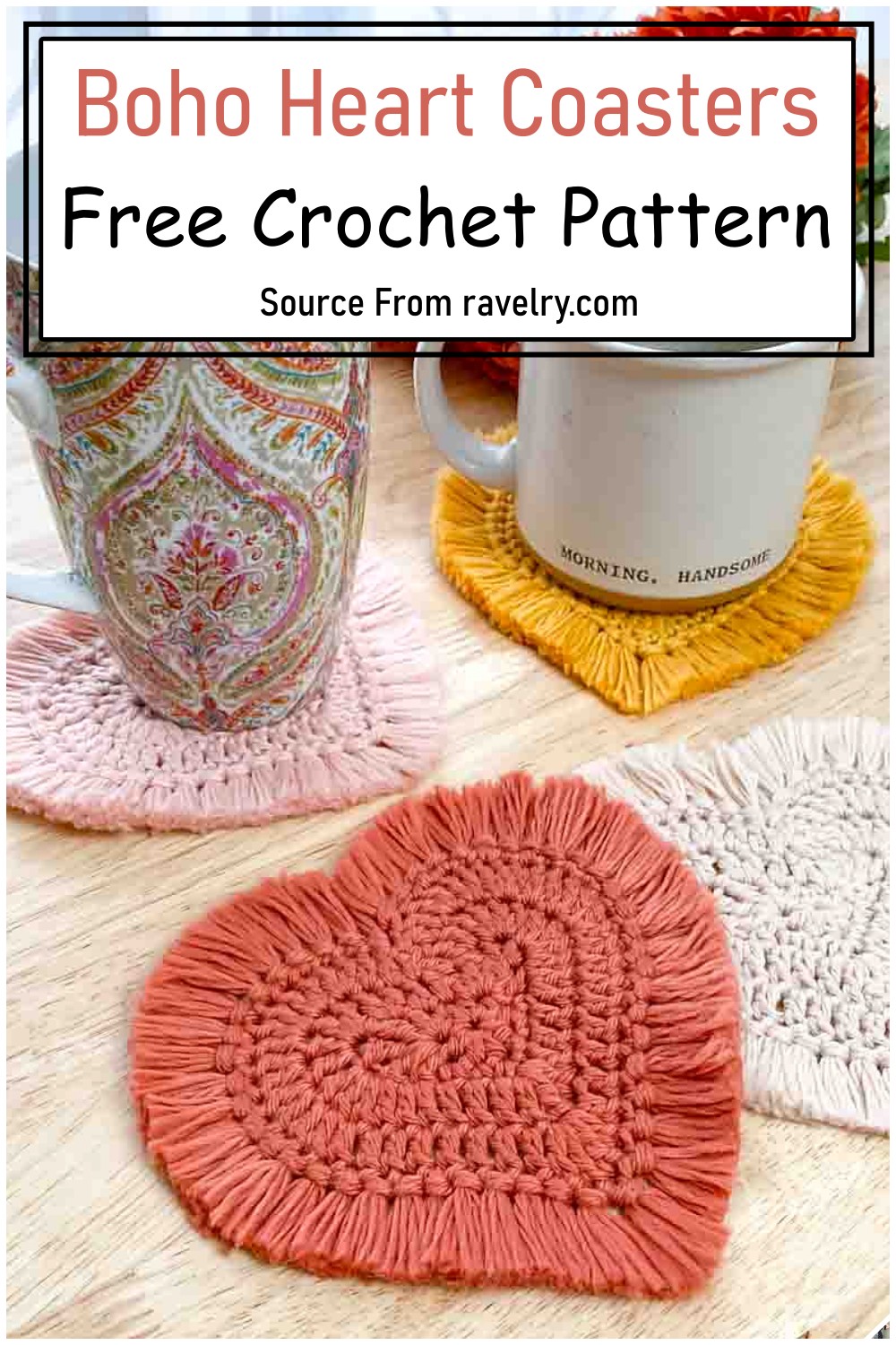 Boho Heart Coasters