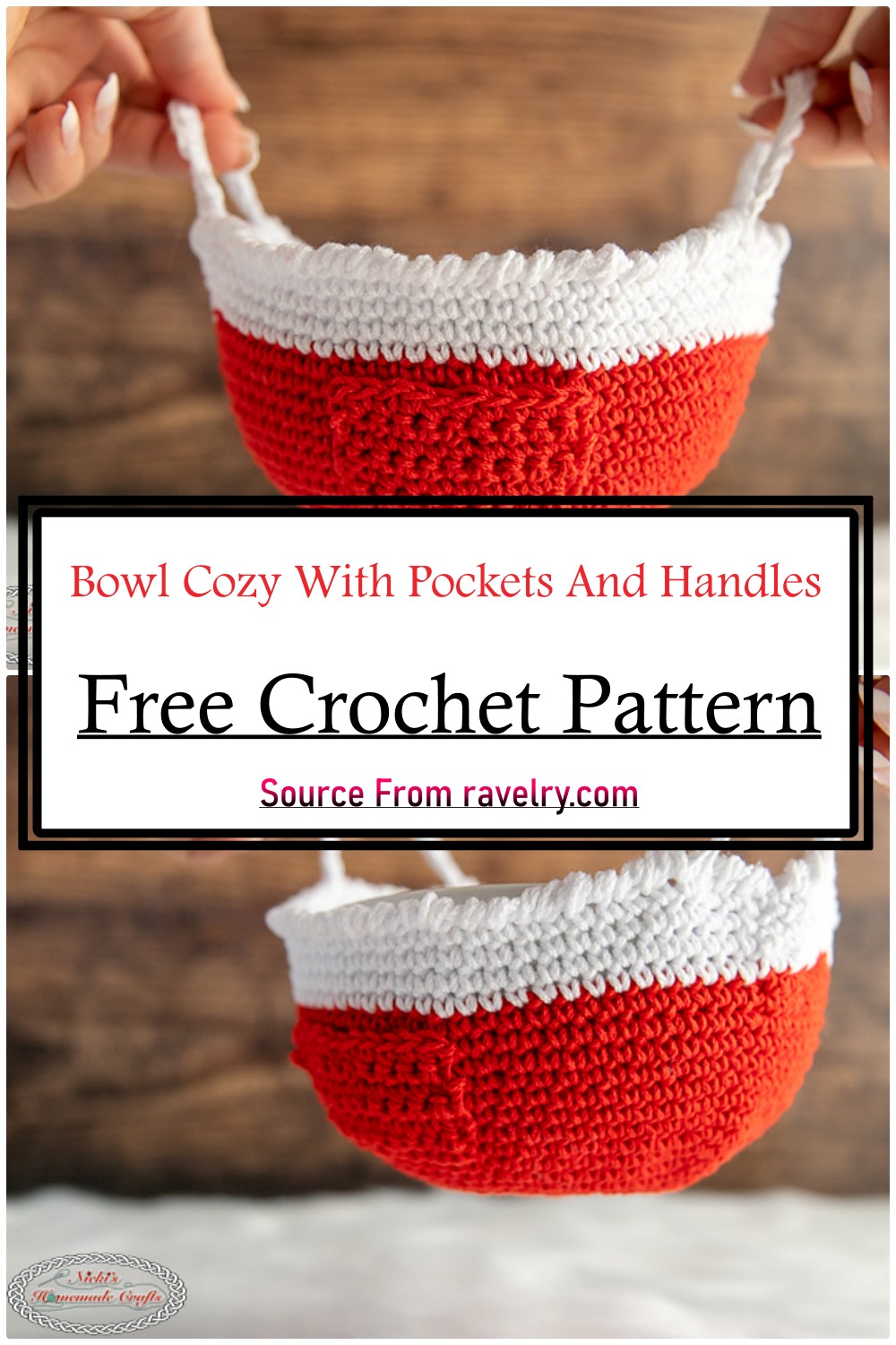 Bowl Cozy With Pockets And Handles