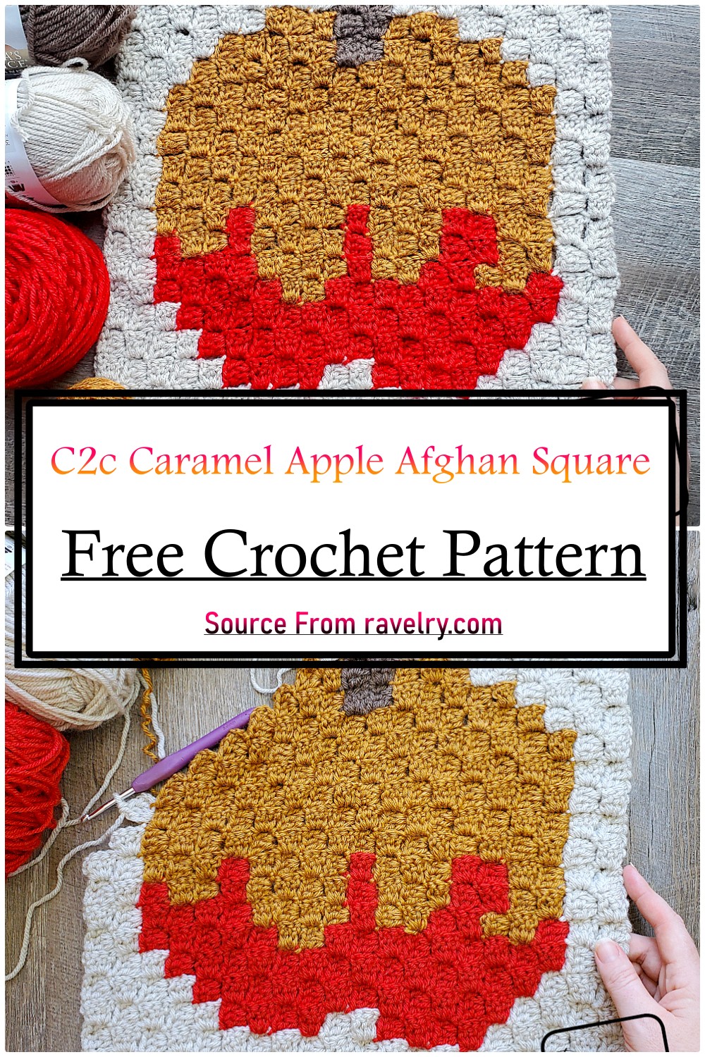C2c Caramel Apple Afghan Square