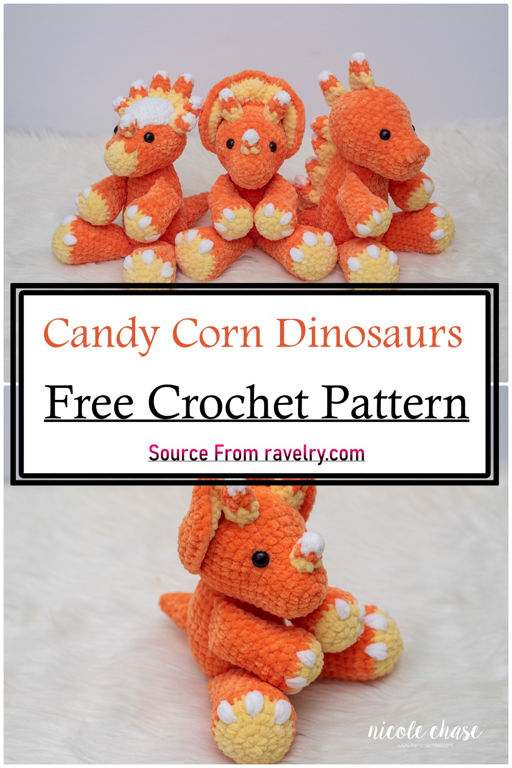 Candy Corn Dinosaurs