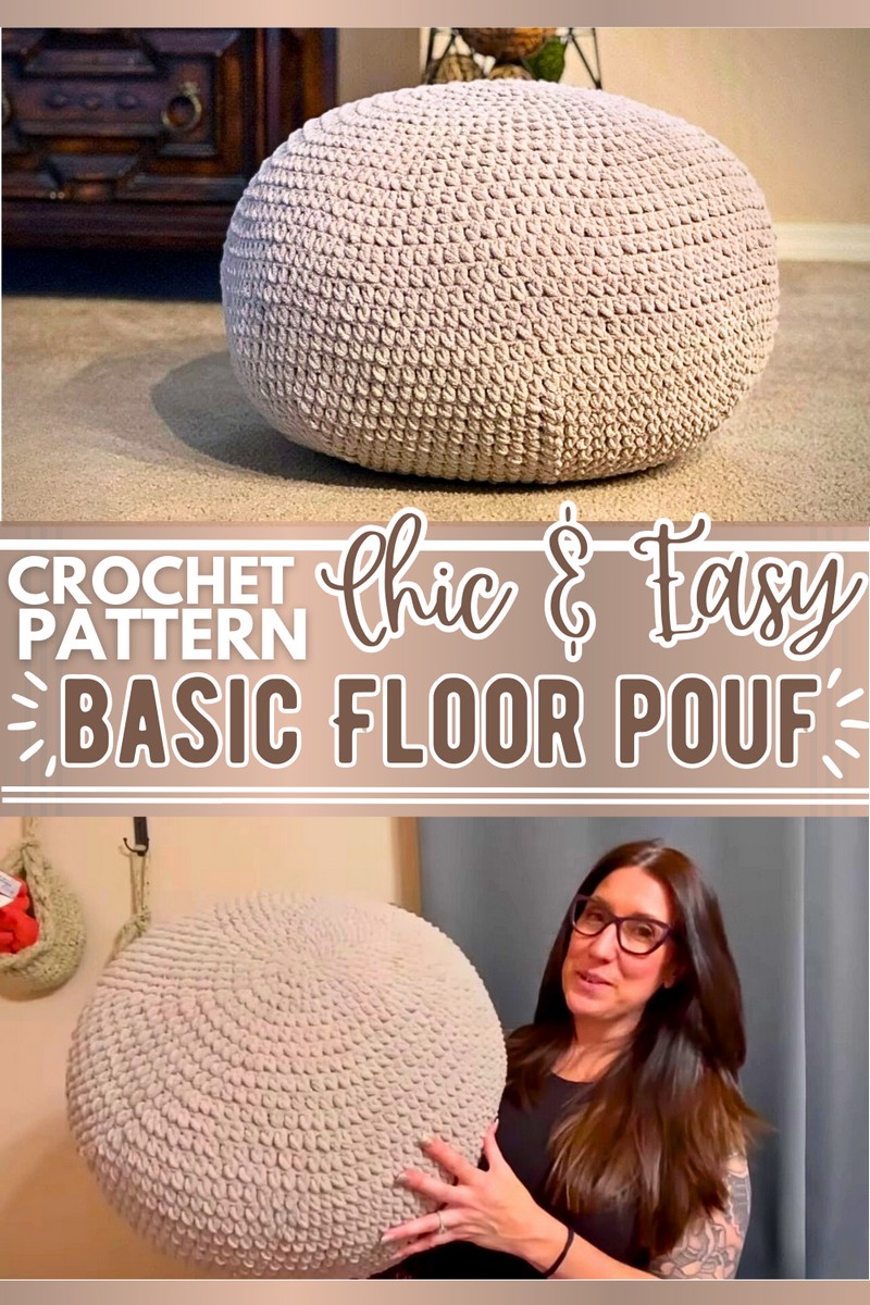 Chic Floor Pouf Free Crochet Pattern