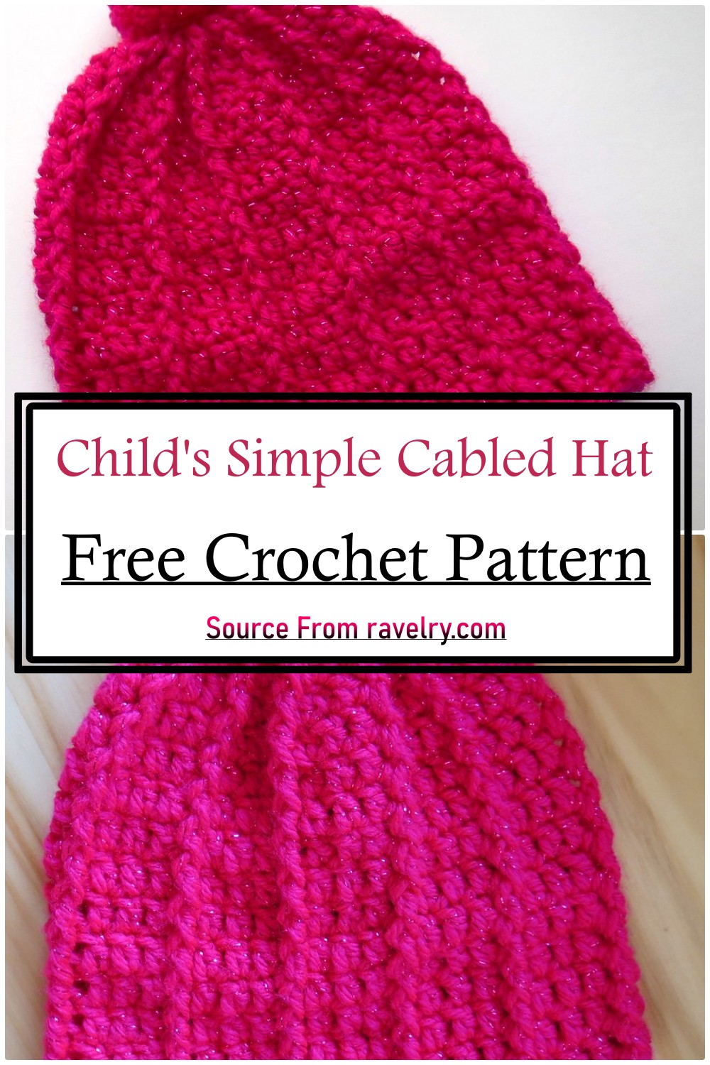 Child's Simple Cabled Hat