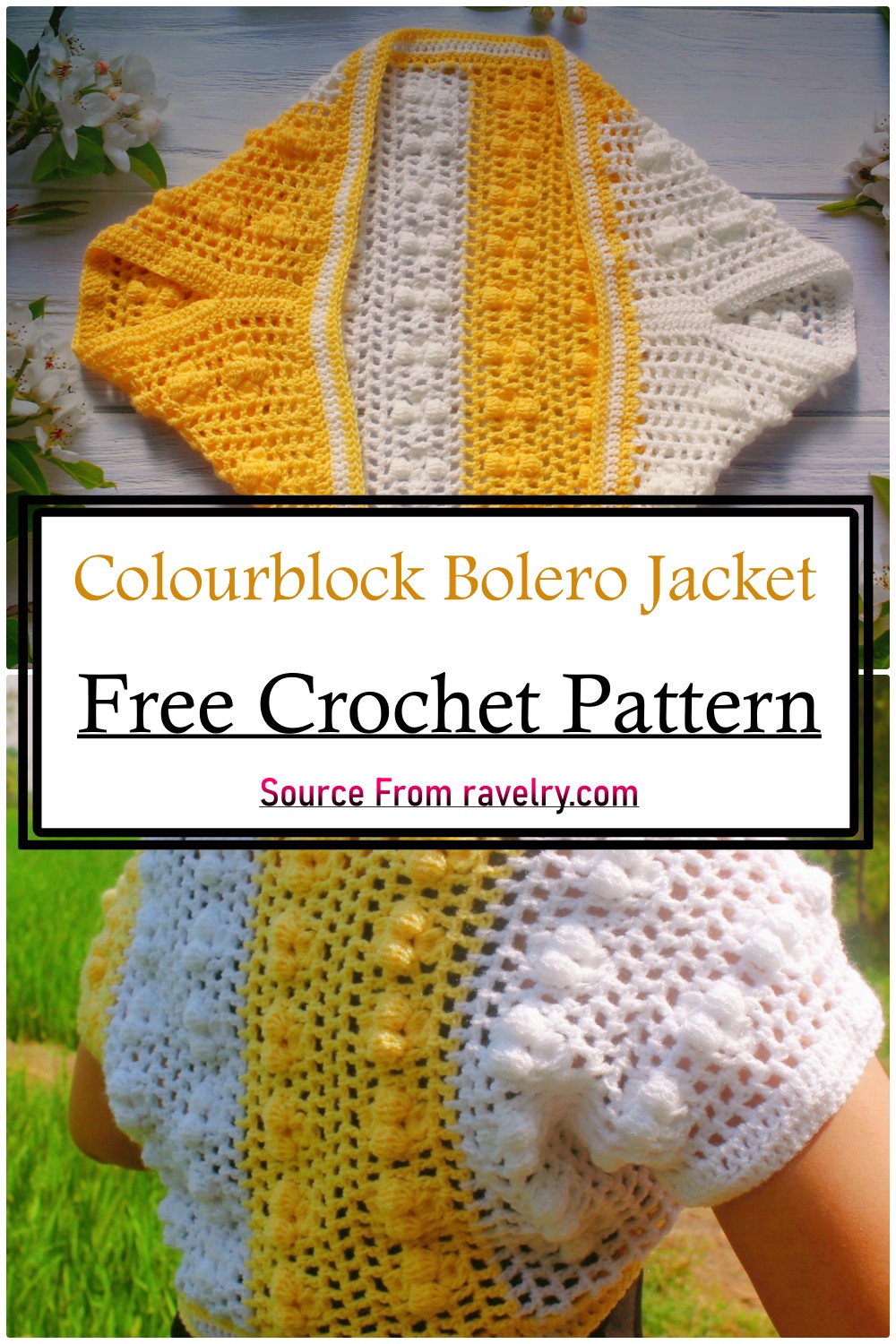 Colourblock Bolero Jacket