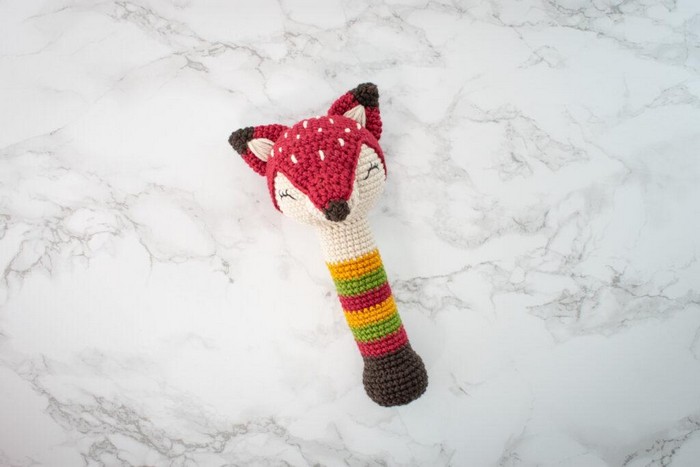 Crochet Amigurumi Fox Rattle