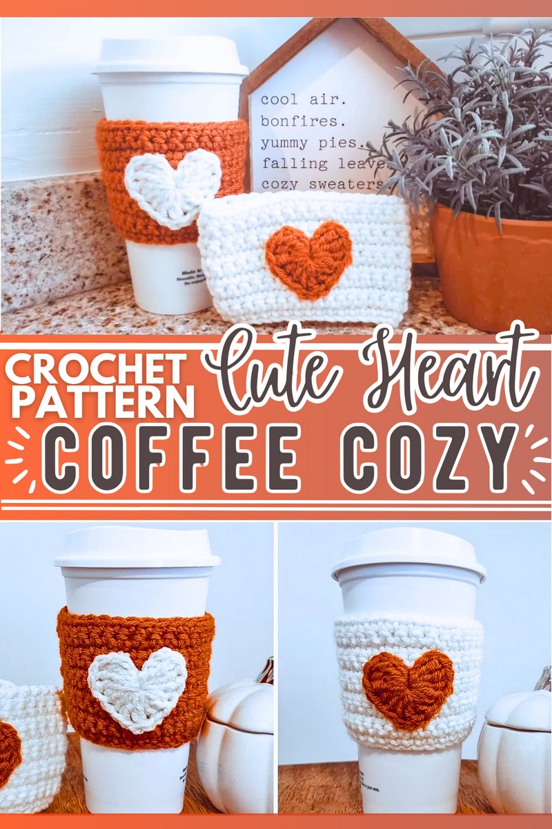 Crochet Heart Cozy