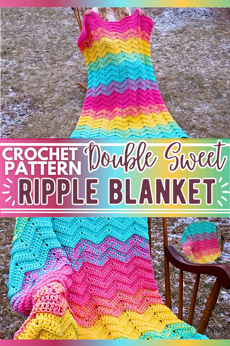Double Sweet Crochet ripple blanket