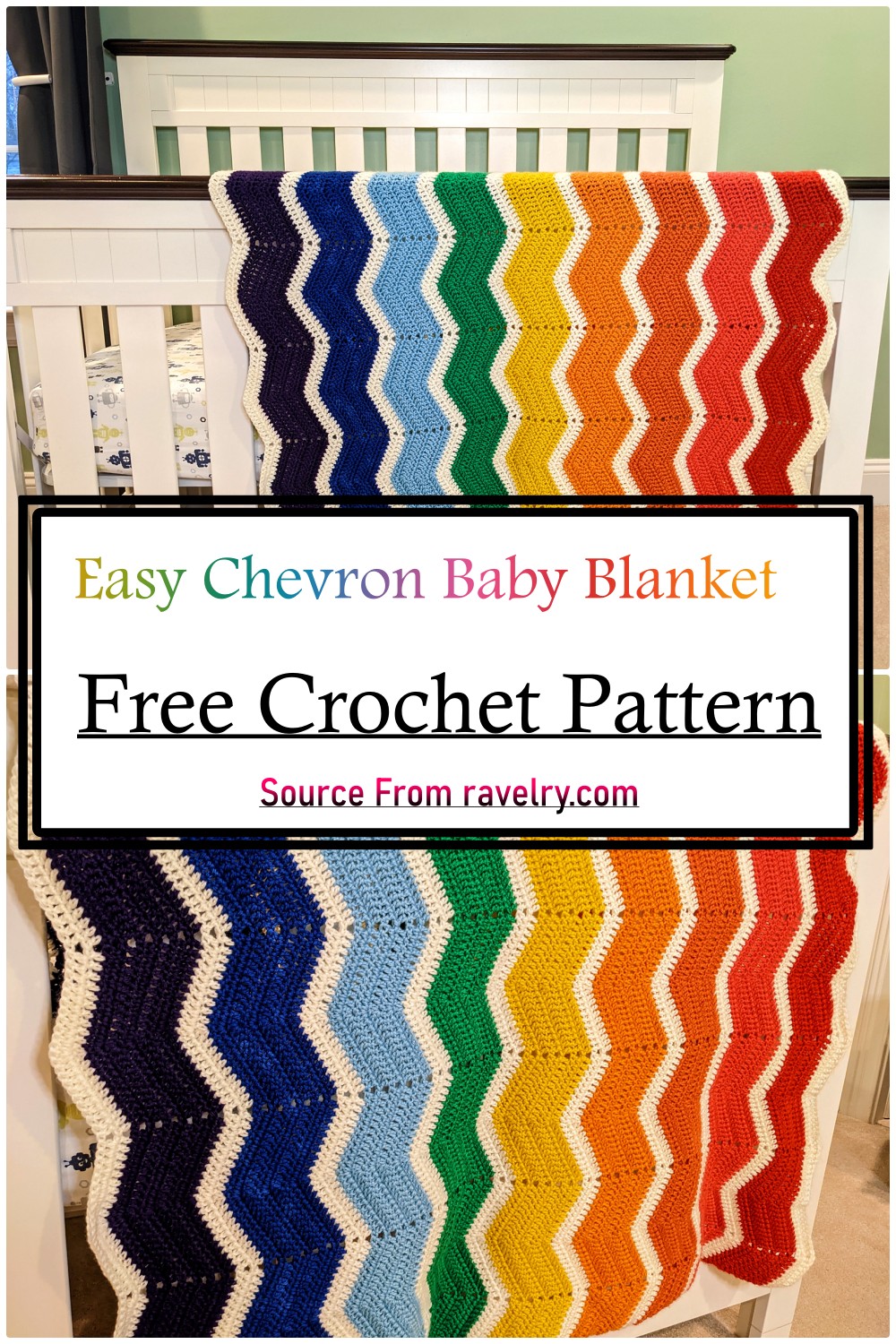 Easy Chevron Baby Blanket