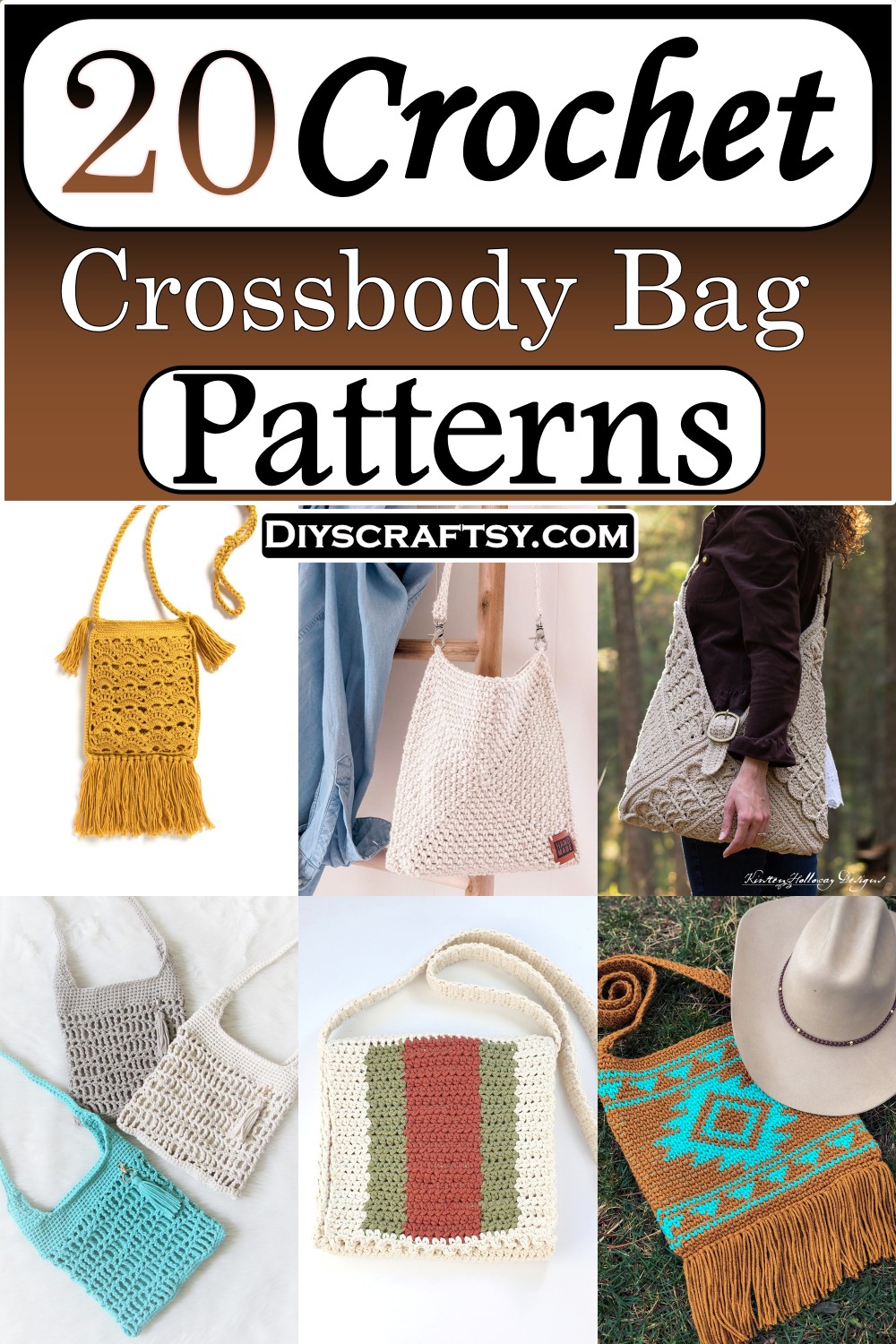 20 Free Crochet Crossbody Bag Patterns - DIYsCraftsy