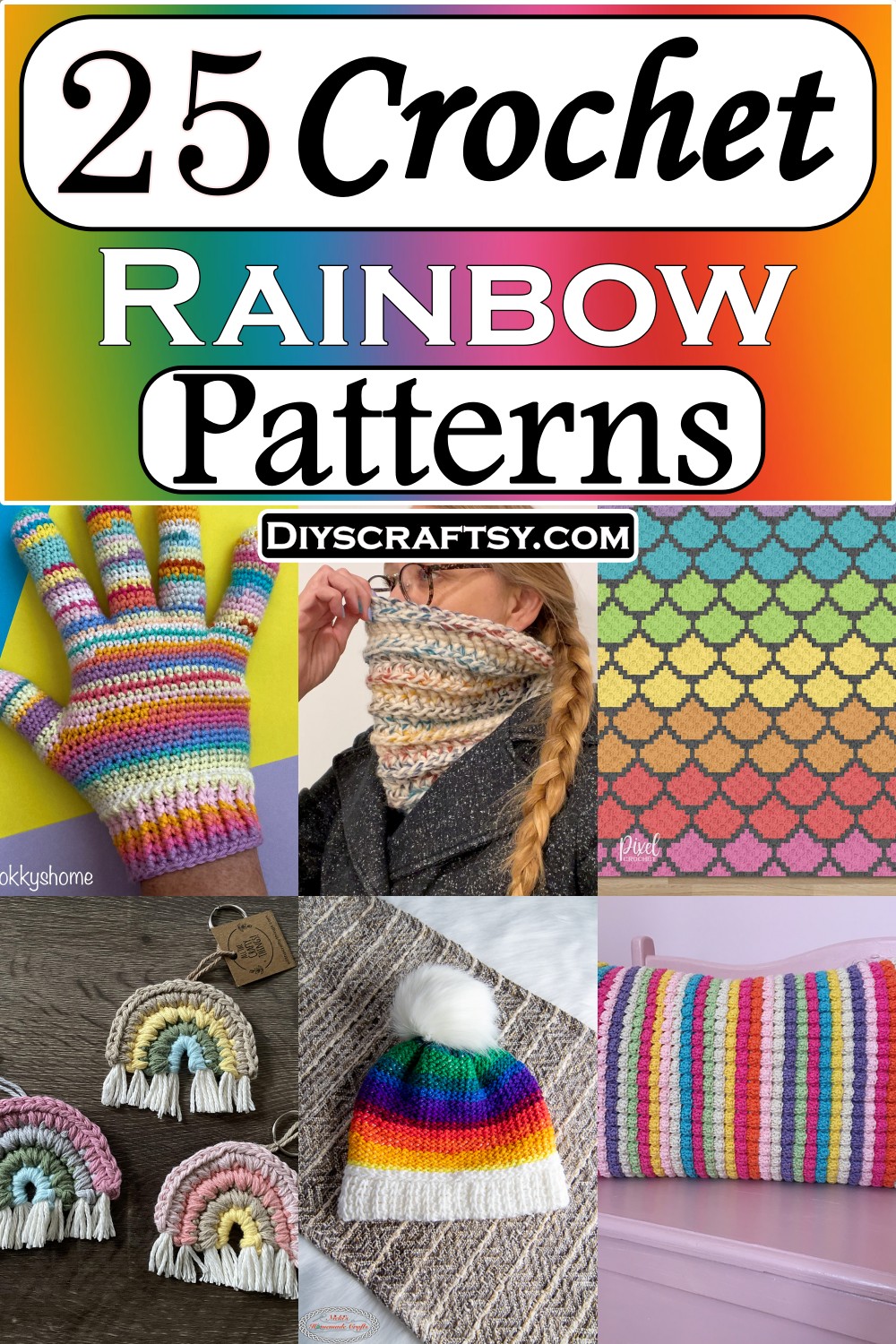 Free Crochet Rainbow Patterns 1