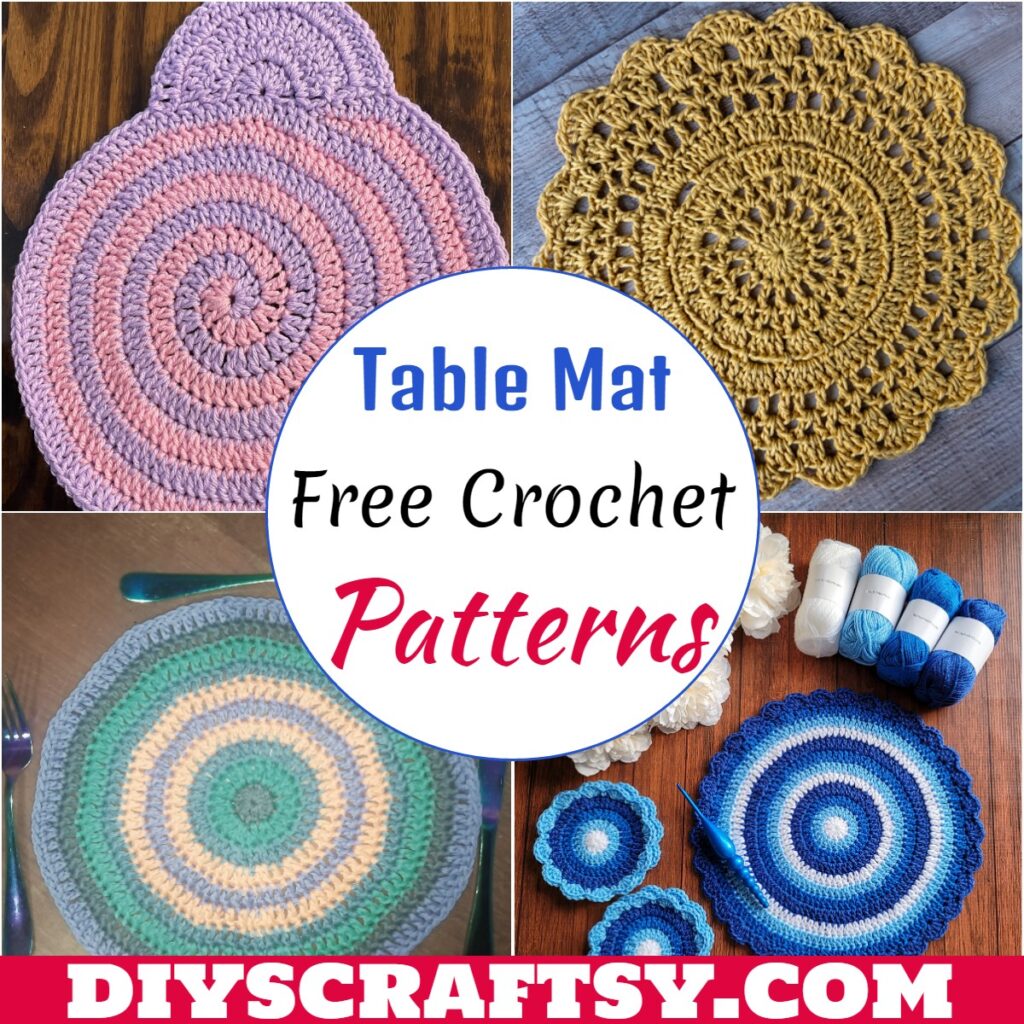 15 Best Free Crochet Table Mat Patterns DIYsCraftsy