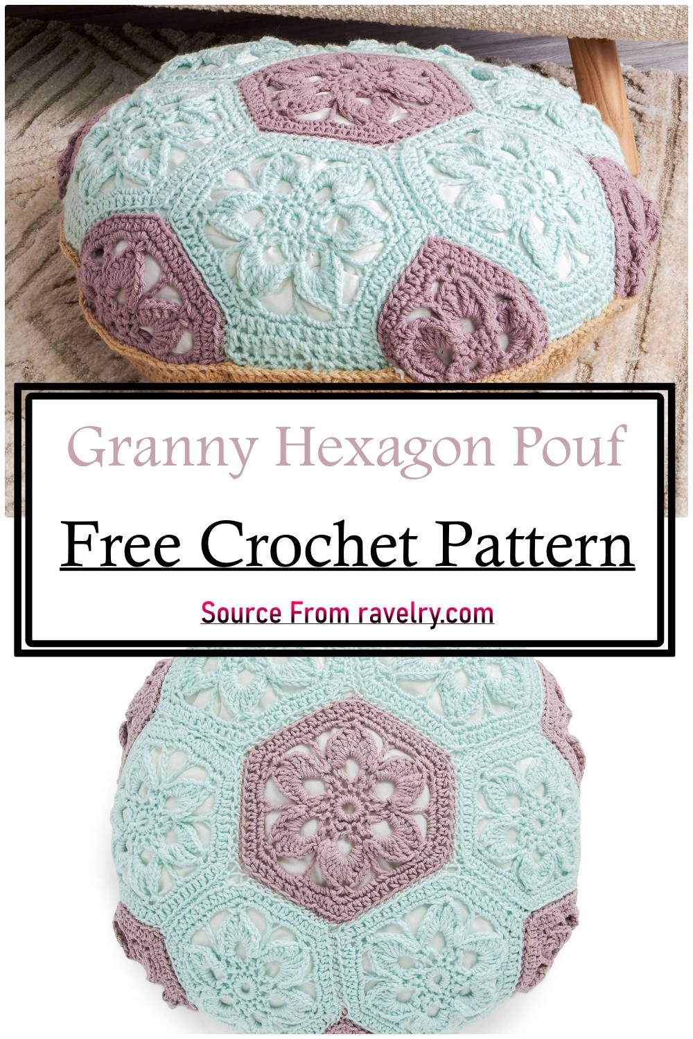 Granny Hexagon Pouf
