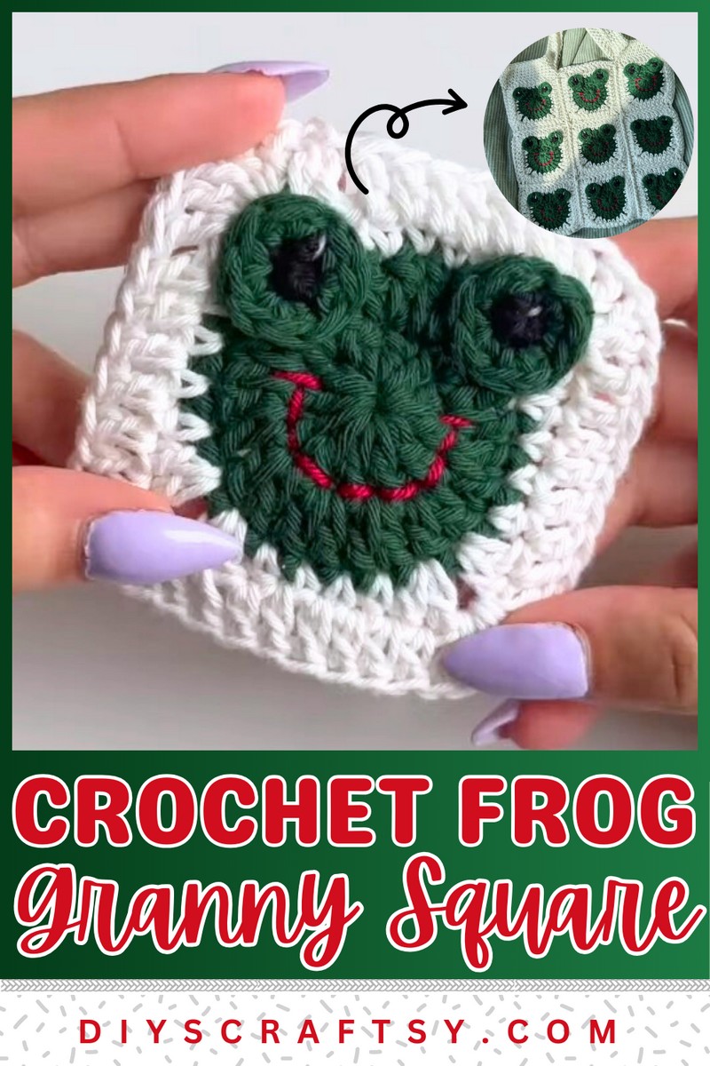 How To Crochet Frog Granny Square For Tote Bag