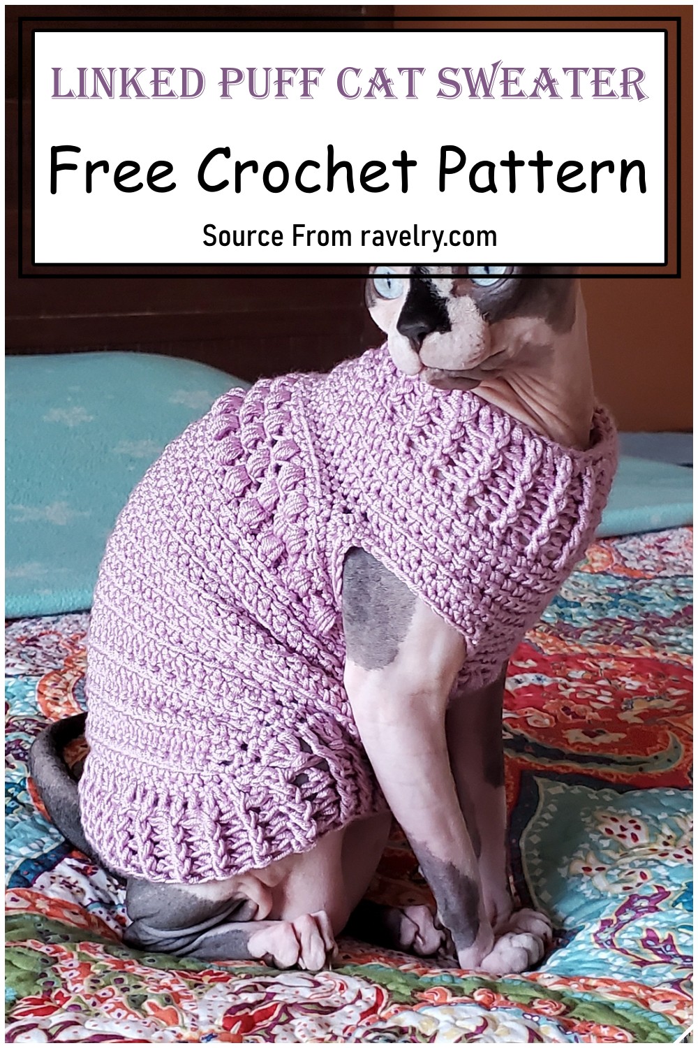 Linked Puff Cat Sweater
