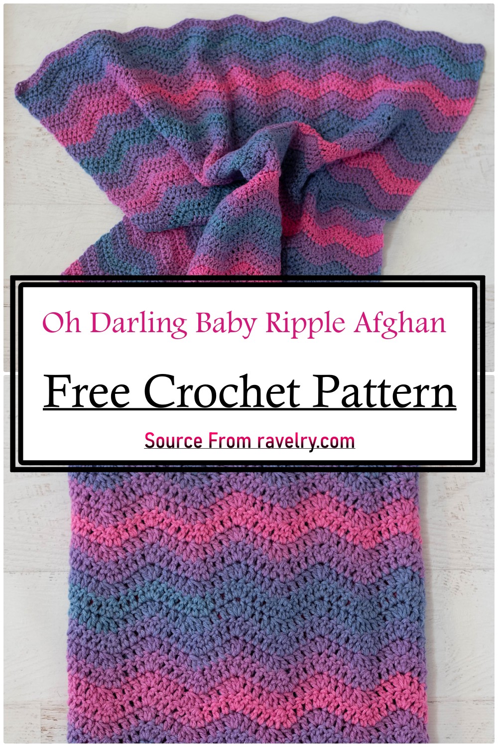 Oh Darling Baby Ripple Afghan