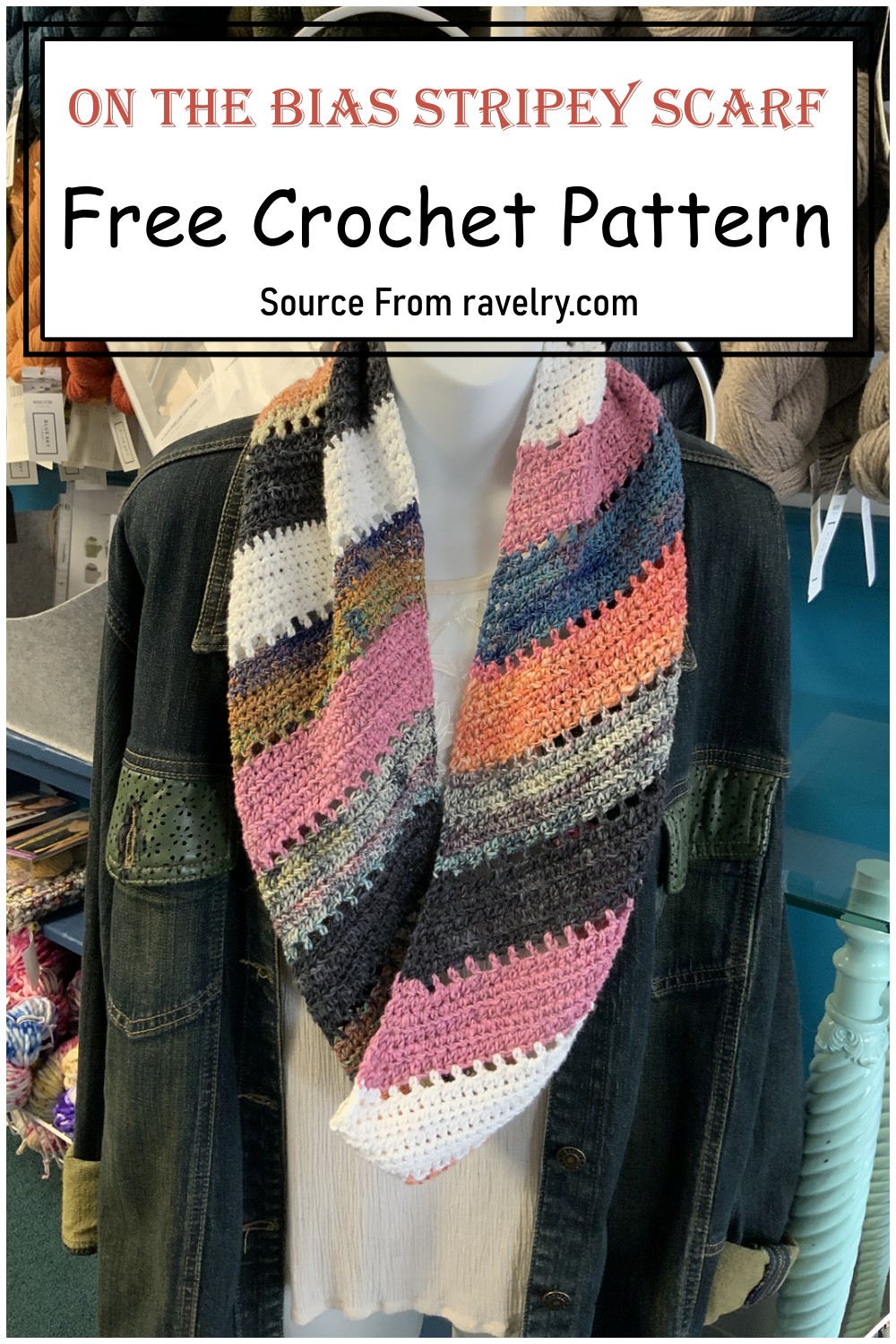 On The Bias Stripey Scarf