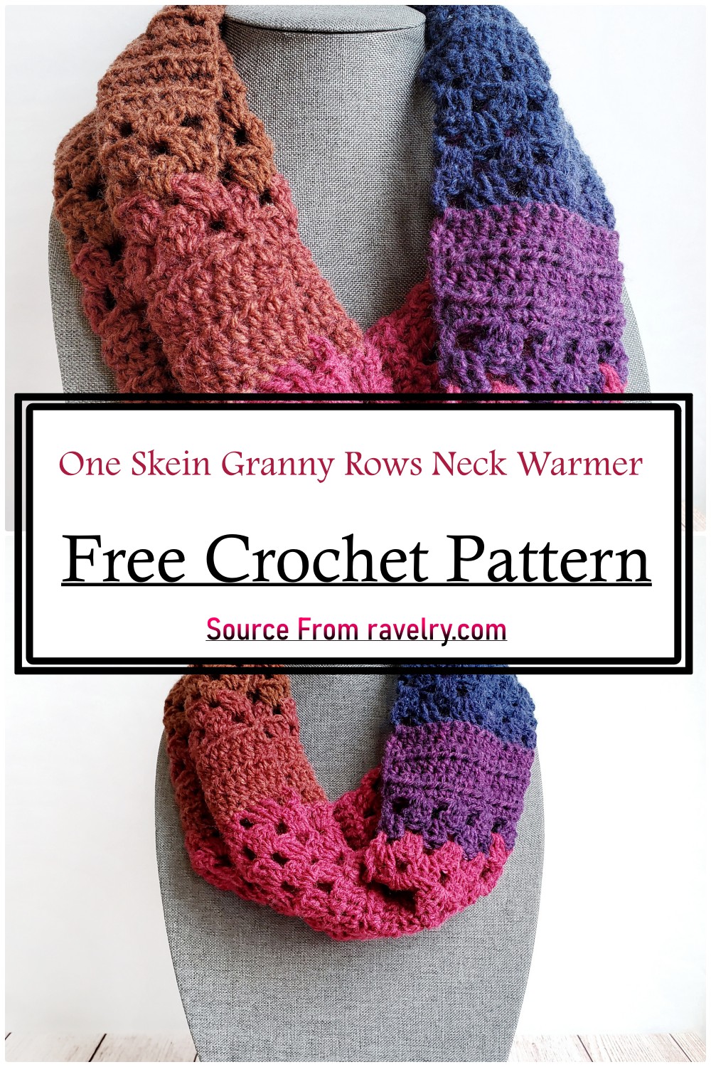 One Skein Granny Rows Neck Warmer