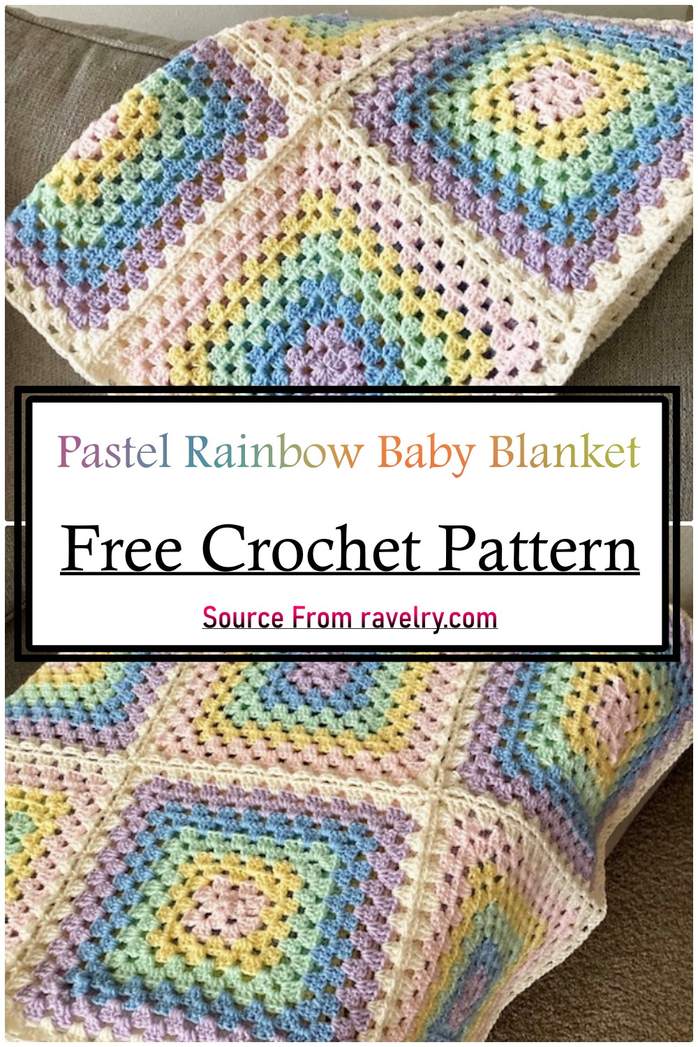 Pastel Rainbow Baby Blanket