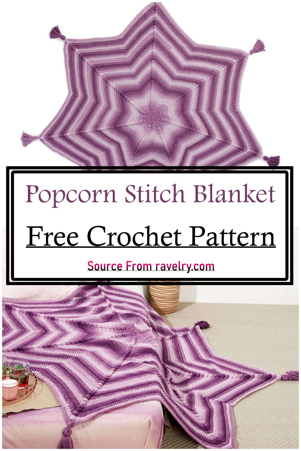 Popcorn Stitch Blanket