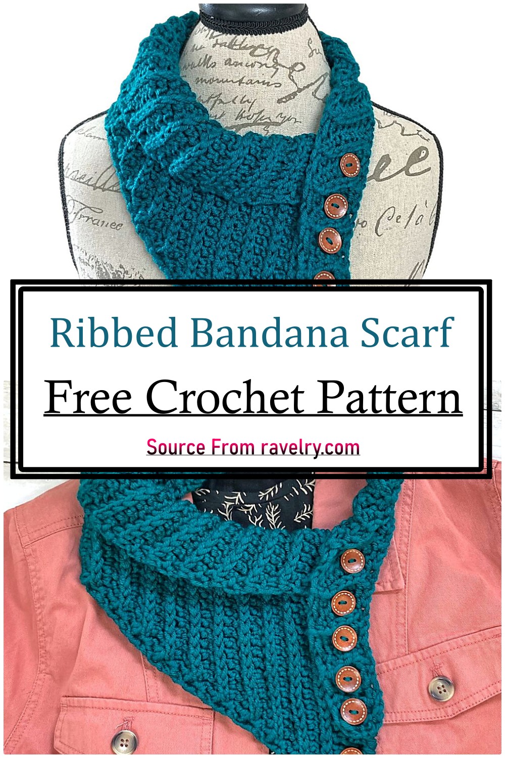 Ribbed Bandana Scarf