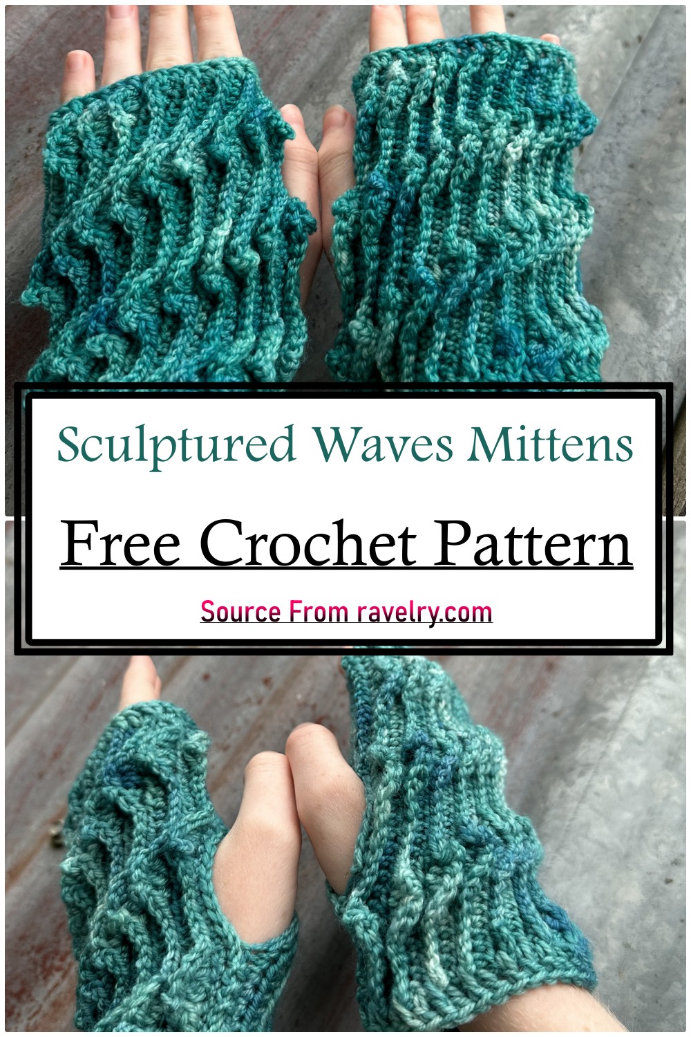 Sculptured Waves Mittens