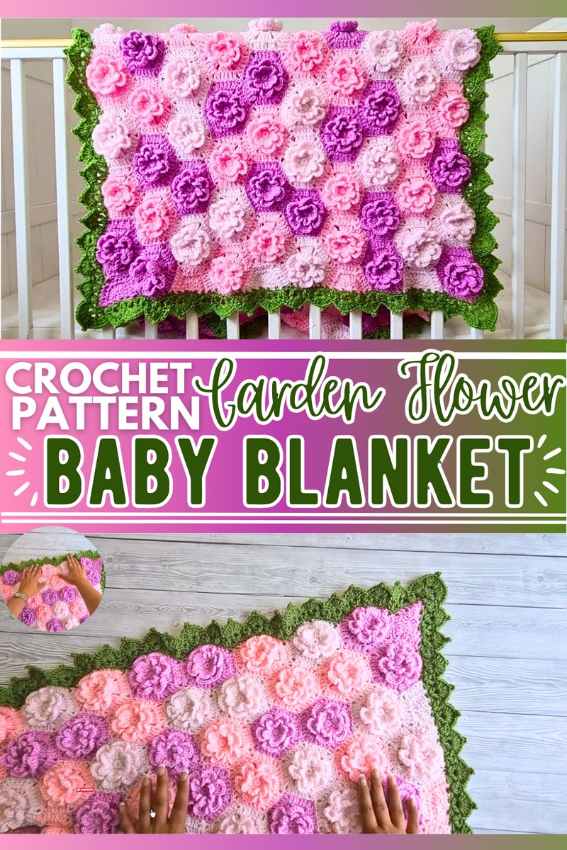 Summer Garden Flower Baby Blanket