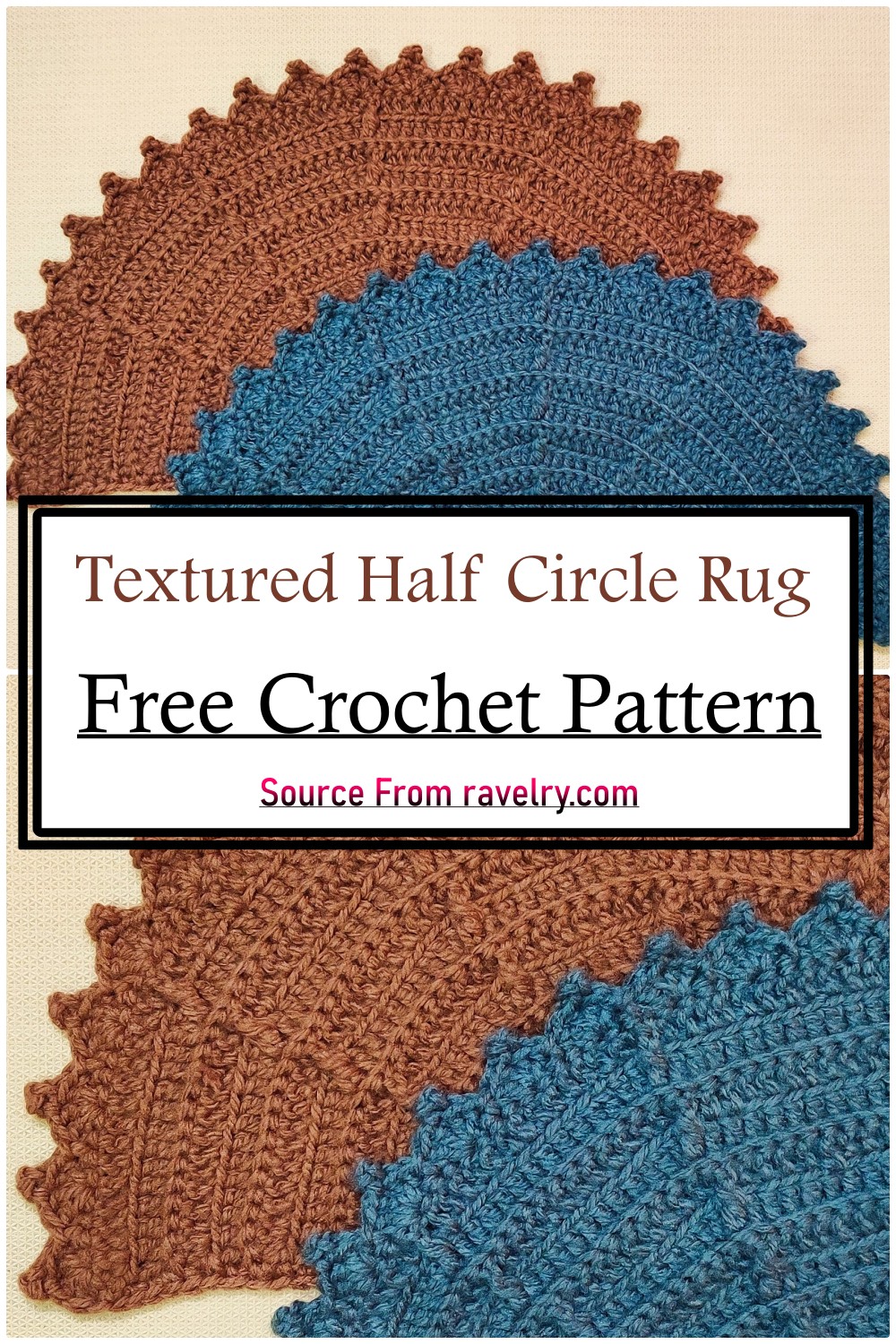 Textured Half Circle Rug