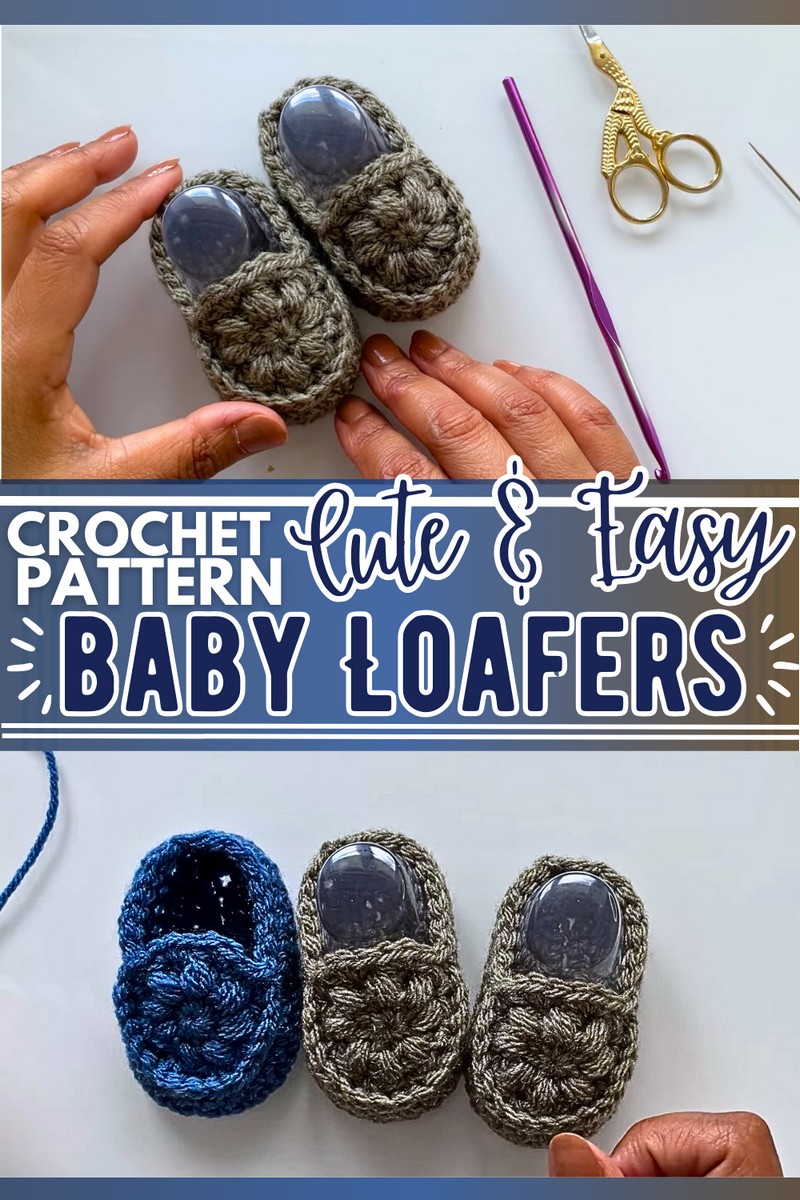 crochet baby loafers